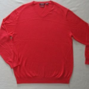 Claiborne Men Sweater XL Red Long Sleeve